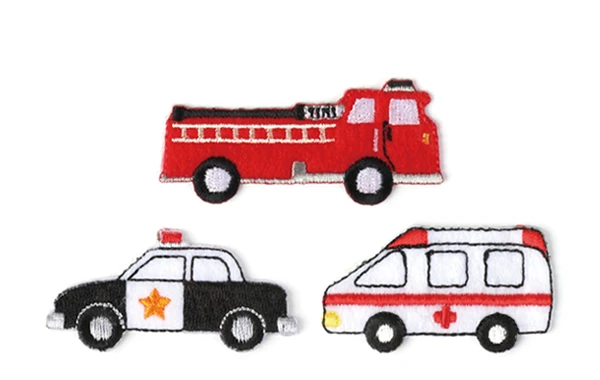 池田屋ランドセル専用 はがせる刺繍シール 乗り物