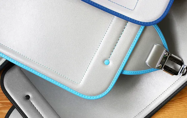 No.06 防水牛革シルバー カラーコンビ